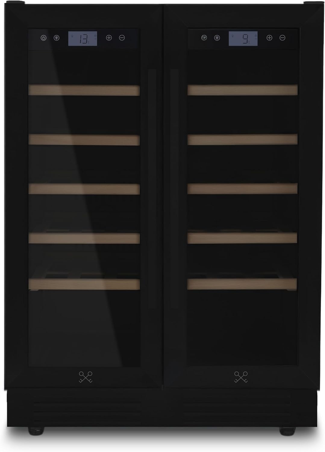 LES PETITS CHAMPS, Cantinetta vino, CAVCEDB42, 42 bottiglie, 5-20°C, 126 litri, Nero, acciaio inox, illuminazione LED, No Frost