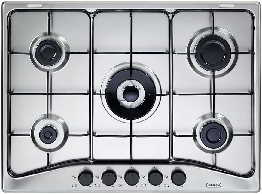 De'Longhi, Piano cottura, FFA57ASV, 70 CM, 60 cm, Argento, acciaio inox