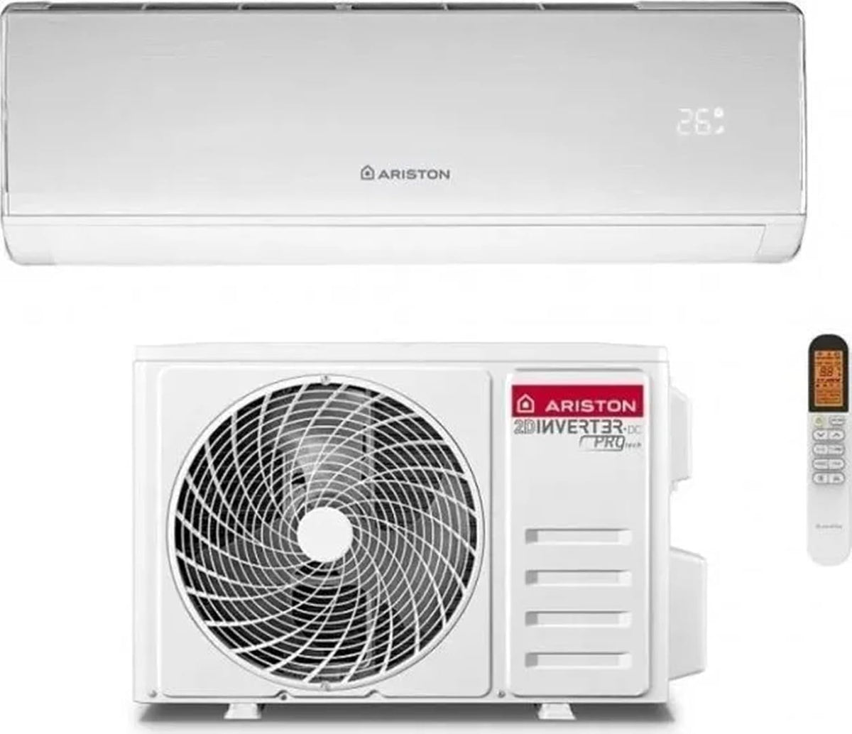 Condizionatore, MA1, Ariston, 12000 Btu, Grigio, Wi-Fi, motore inverter, pompa di calore