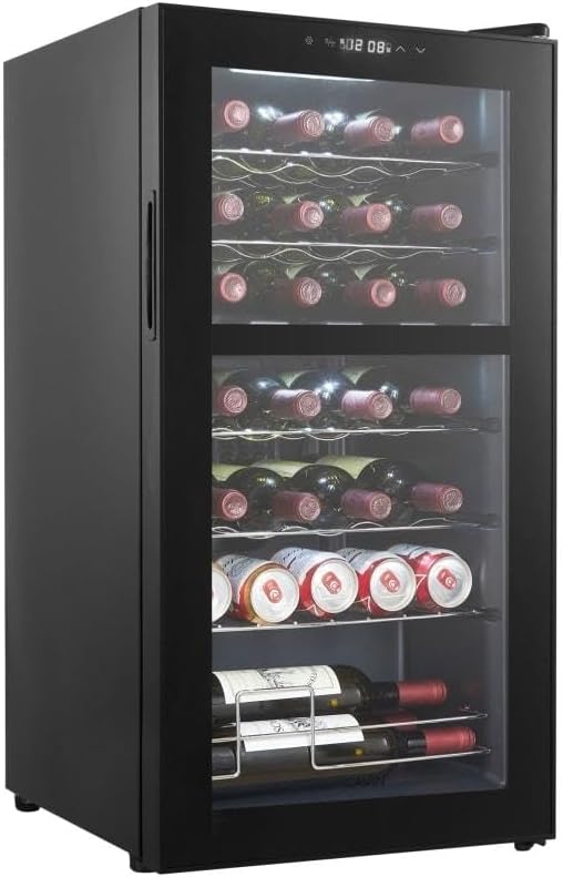 Cavin, Cantinetta vino, 28 bottiglie, Nero, illuminazione LED