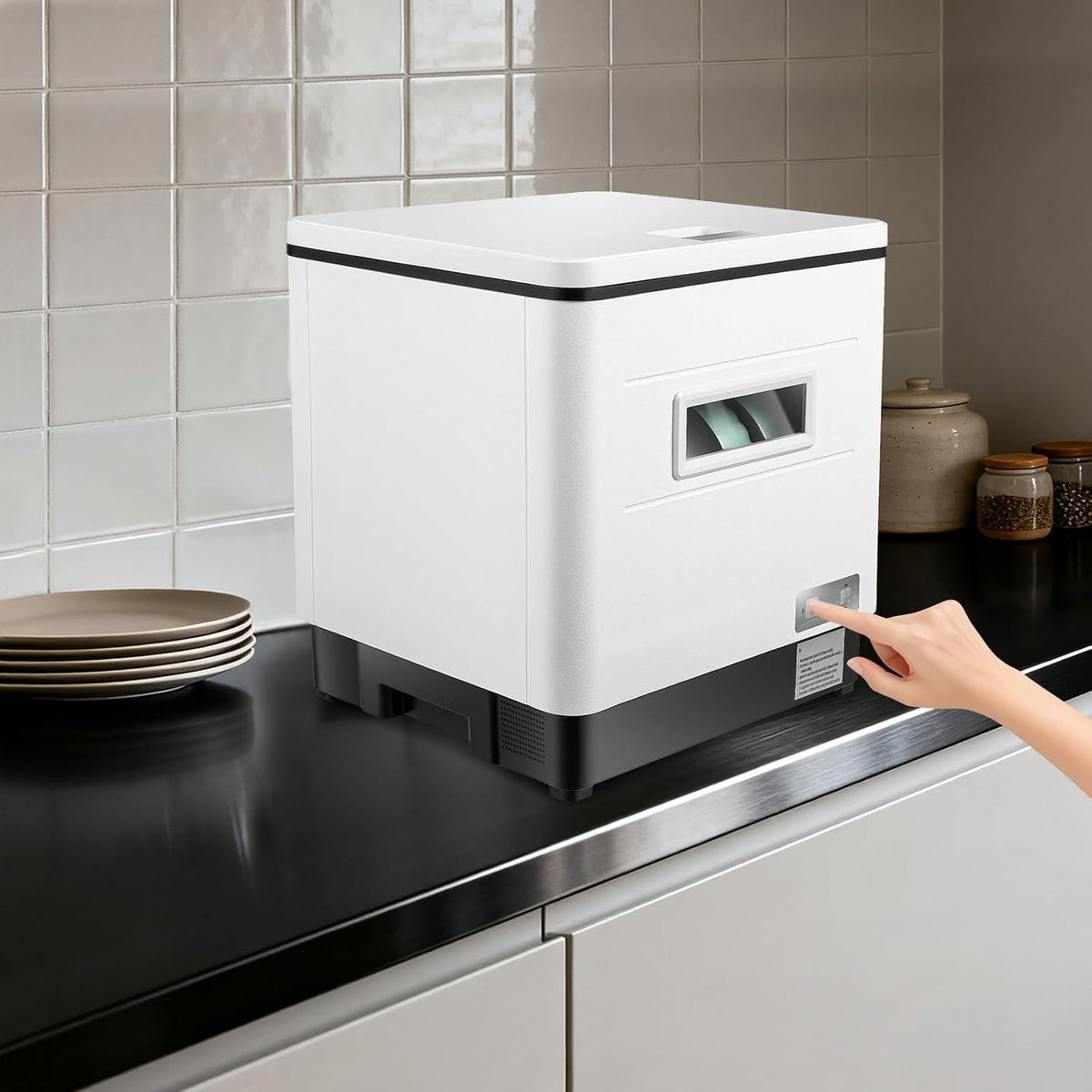 Tavolo, DSYOGX, 800 W, 12 l, 42 x 38.5 cm, Bianco, acciaio inox