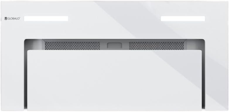 GLOBALO, Cappa da incasso, H2H, 60 cm, 46 dB, Argento/Bianco, illuminazione LED, telecomando, funzionamento senza fili