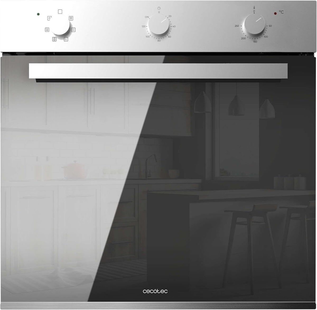 Forno da incasso, M236000, Cecotec, 2800 W, 70 L, Nero/Argento, timer, funzione grill, 6 funzioni