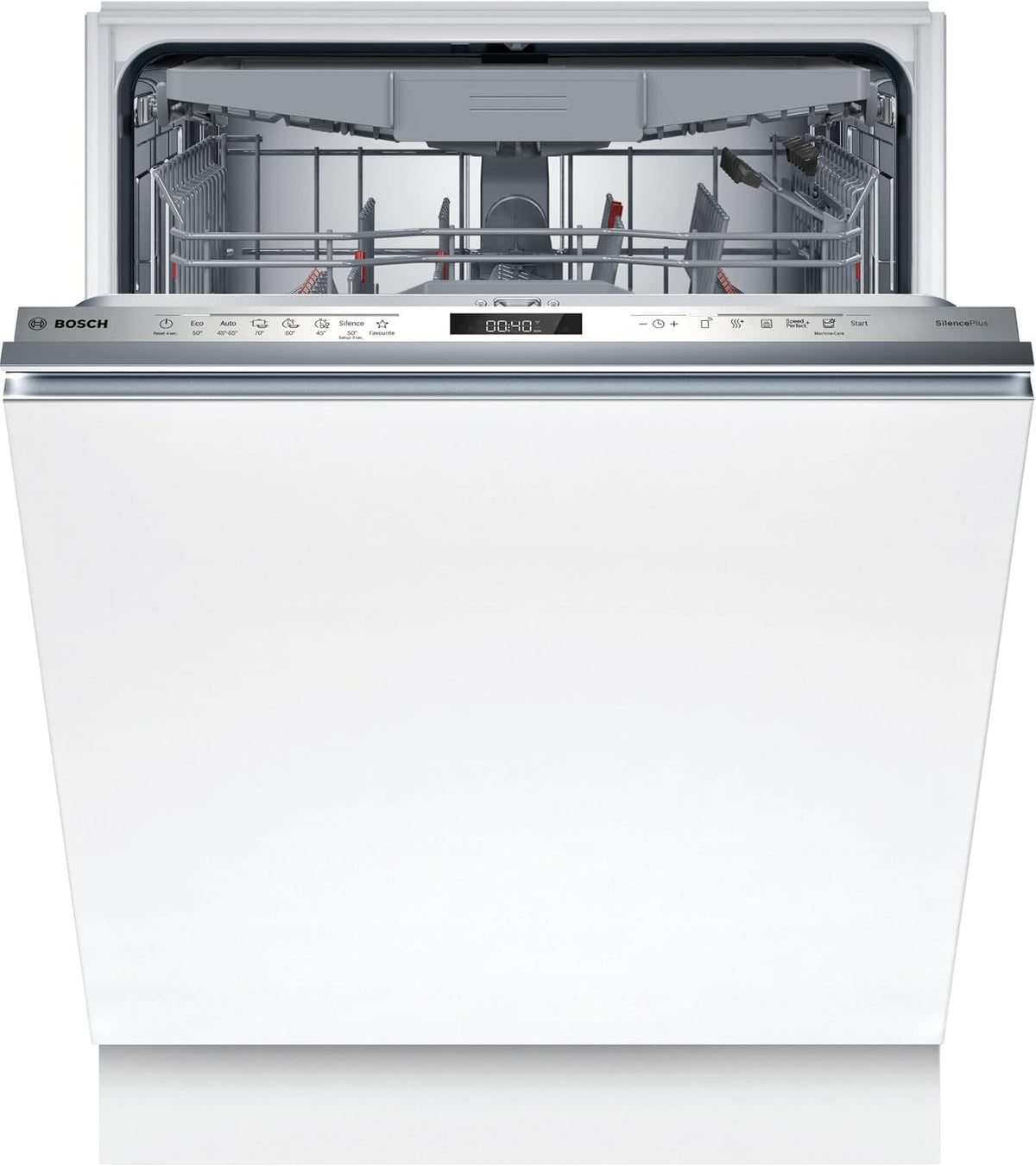 Lavastoviglie, SMD6ECX21E, Bosch, 60 cm, 81,5 x 59,8 x 55 cm, 50 °C, Bianco, acciaio inox, vano contenitore, Wi-Fi, autopulizia, 4 funzioni