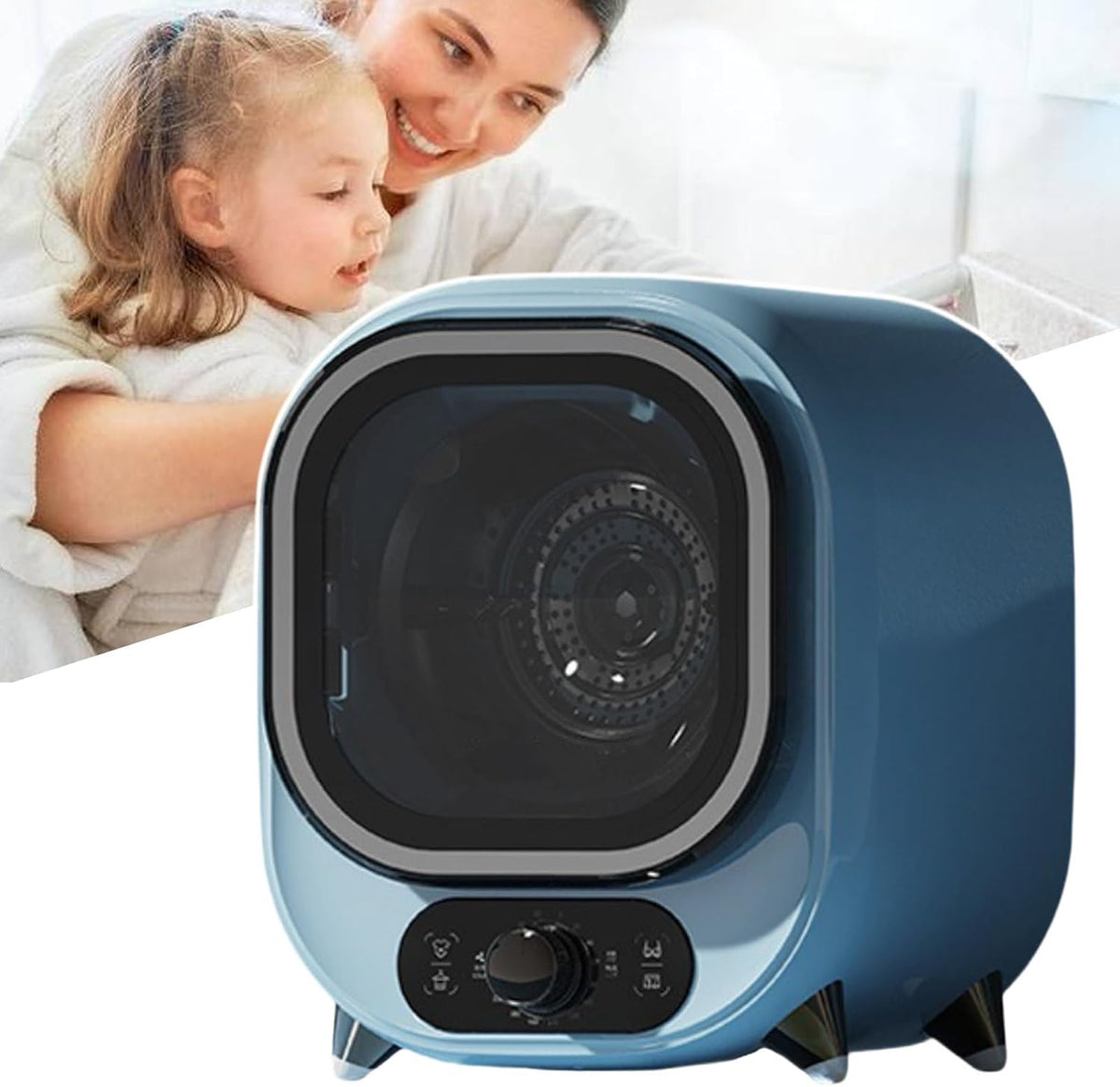 HCAUYNN, Asciugatrice, 0,8 kg, 450 W, 1,4 m, Blu, acciaio inox, timer