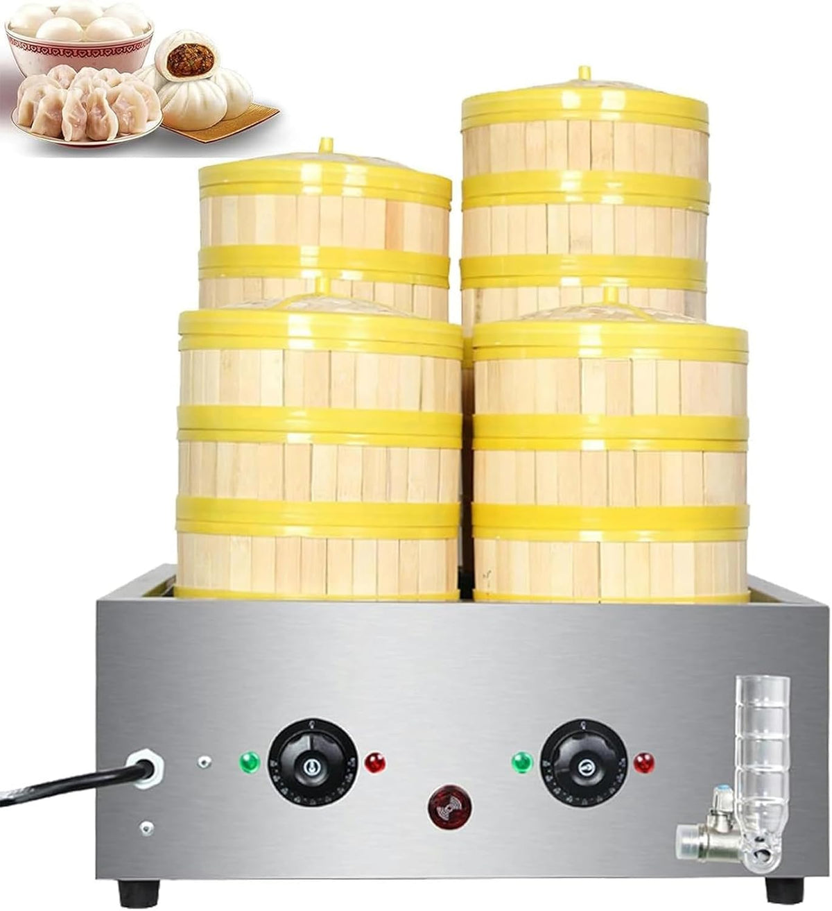 Tavolo, Hlixzoy, 5000 W, 13,5 Litri, 30-110°C, Nero/Argento, acciaio inox