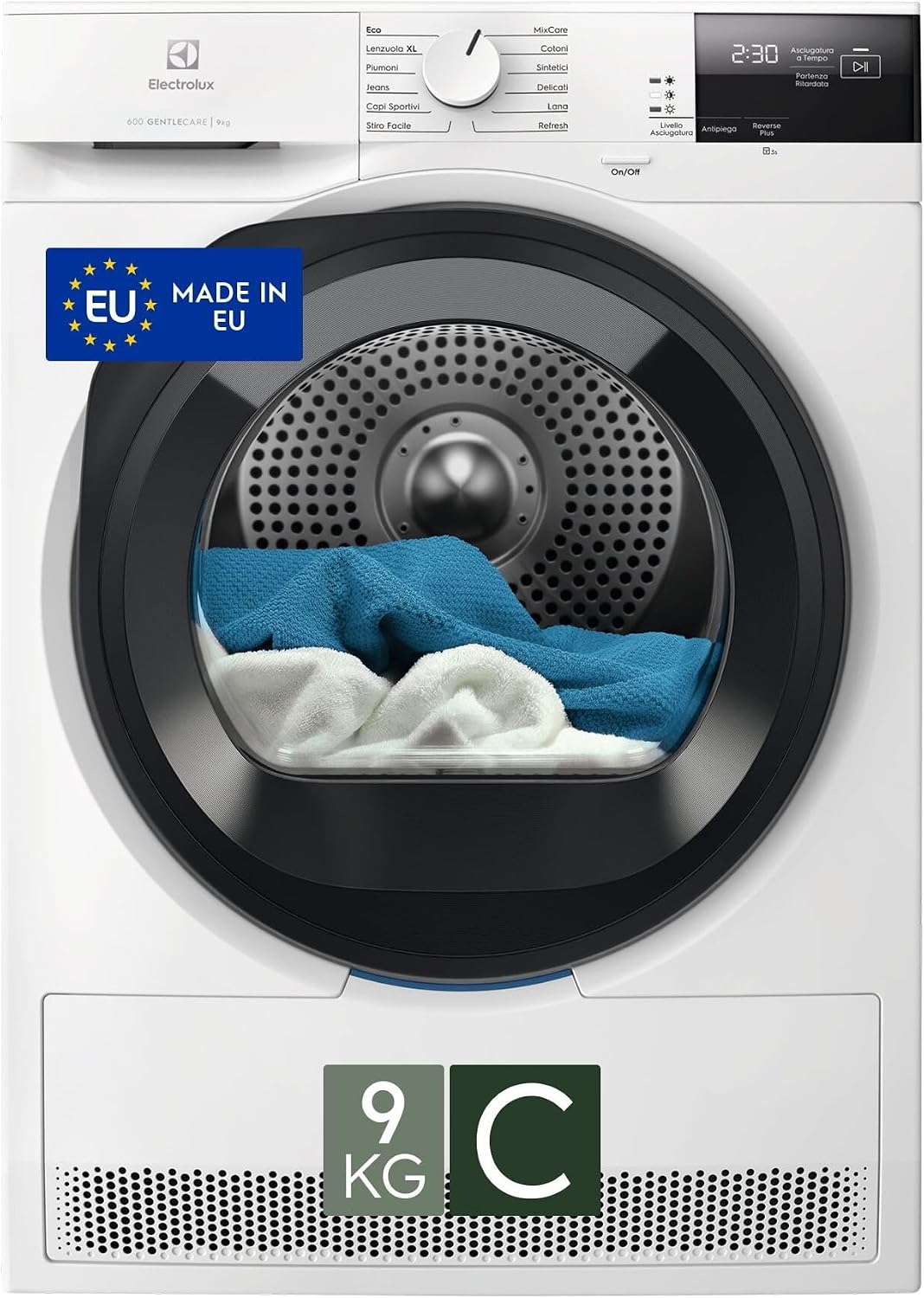Electrolux, Asciugatrice, EW6H29C, 9 kg, 850x596x636 mm, 64 dB, Bianco, pompa di calore