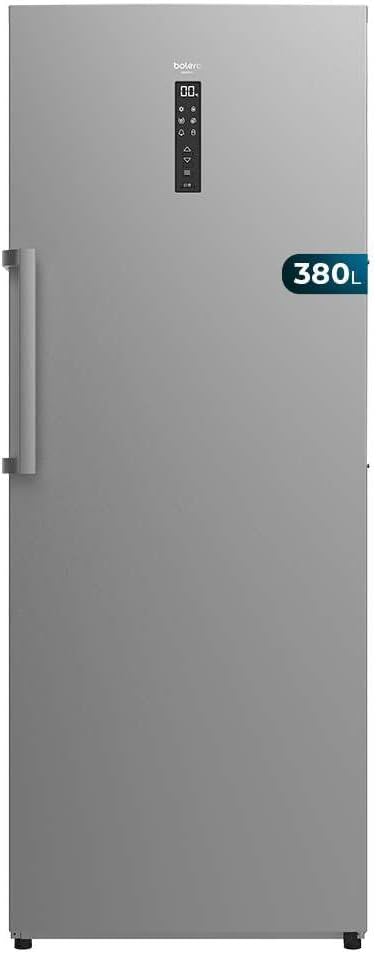 Cecotec, Frigorifero, 380 L, 1950 W, Argento, acciaio inox, illuminazione LED, No Frost, motore inverter