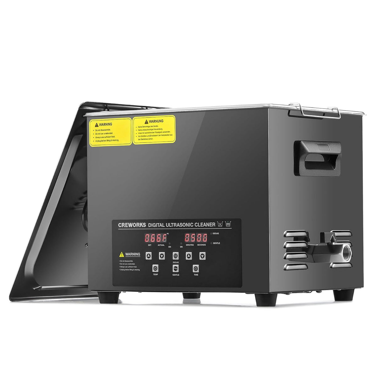 CREWORKS, Lavatrice, 10 L, 240 W, 80 °C, Argento, acciaio inox, timer