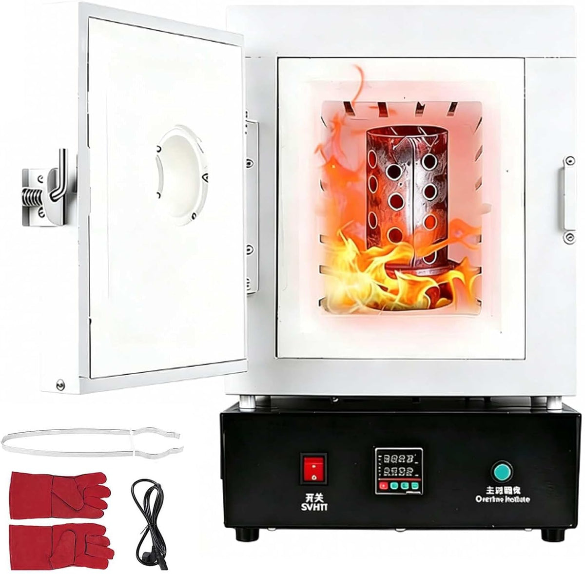 Tavolo, ZYJIX, 1150°C, 20 x 15 x 15 cm, 1750 W, Nero/Argento