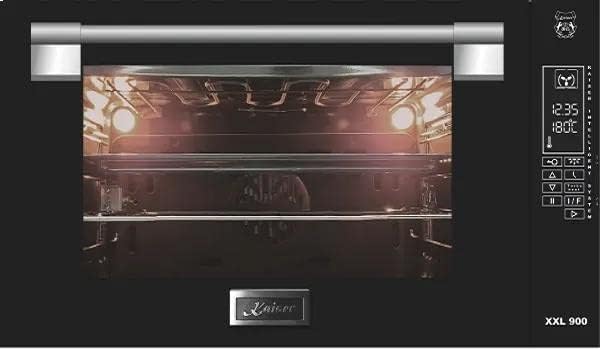 Kaiser, Forno da incasso, 90 cm, 105 l, 47,9 x 89,4 x 52,1 cm, Nero, acciaio inox, autopulizia, 10 funzioni