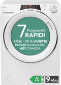 CANDY, Lavasciuga, ROW4964DWMCT/1-S, 60 x 58 x 85 cm, 6 Kg, Bianco, Wi-Fi