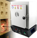 Forno elettrico, 15x15x20 cm, 1150°C, 1750 W, Nero/Argento