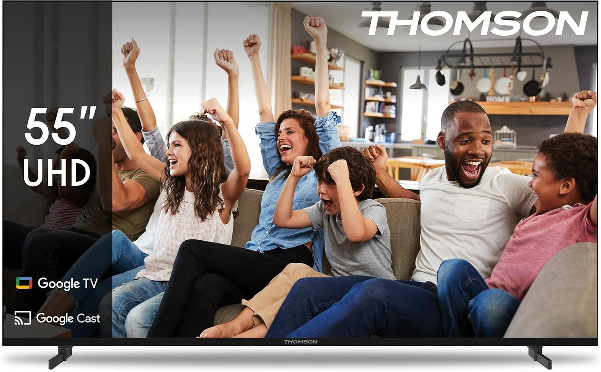 Thomson, Smart TV, 55UG4S14, 55 Pollici, 139 cm, Nero, Bluetooth, Wi-Fi, telecomando