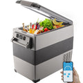 VEVOR, Mini frigorifero, 55 L, 36 bottiglie, 20 °C, Nero, illuminazione LED, Bluetooth