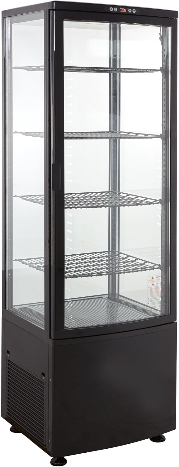 GastroHero, Credenza, 235 litri, 2 °C, 515 x 485 x 1690 mm, Nero, illuminazione LED