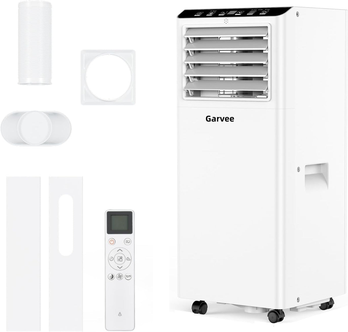 Garvee, Condizionatore portatile, 7000 BTU, Bianco, timer