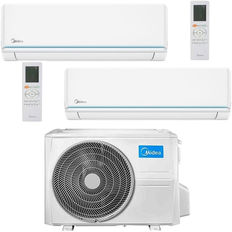 Midea, Condizionatore, M2OG-14HFN8-Q, 726x210x291 mm, 9000 Btu, 2,64 kW, Bianco, Wi-Fi, motore inverter