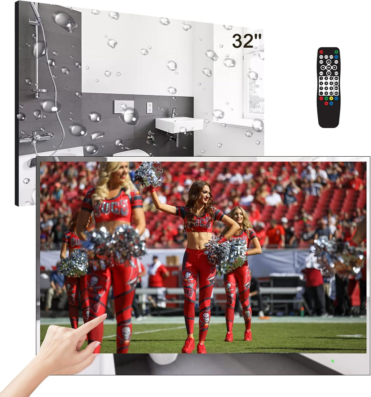 Soulaca, Smart TV, M32-TS, 32 pollici, 728 x 440 x 51 mm, 16,7 M, Nero, illuminazione LED, USB, Bluetooth, Wi-Fi