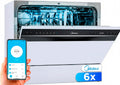 Midea, Lavastoviglie, 55 cm, 49 dB, 43,8 cm, Bianco, autopulizia