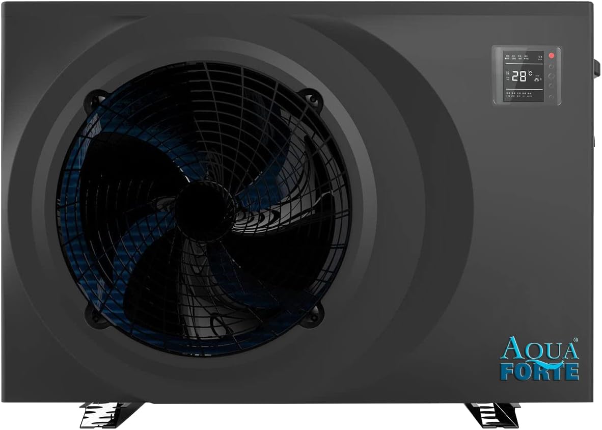 AQUAFORTE, Pompe di calore, 5,5 kW, 896 x 353 x 644 mm, 25 m, Nero, Wi-Fi, motore inverter, pompa di calore
