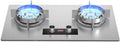 Piano cottura a gas, CQCCQ, 75x43x15 cm, 2 cm, Nero, acciaio inox