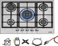 Phönix Germany, Piano cottura a gas, PS-701T, 70 cm, 70 x 51,5 x 6 cm, 80 cm, Argento, acciaio inox, spegnimento automatico