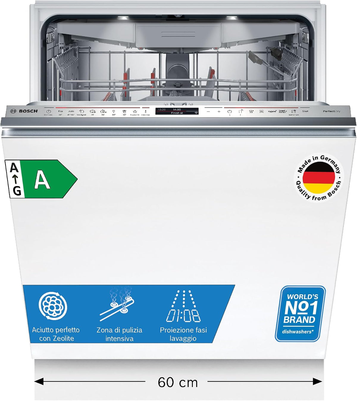 Bosch, Lavastoviglie, SMV8YCX02E, Argento