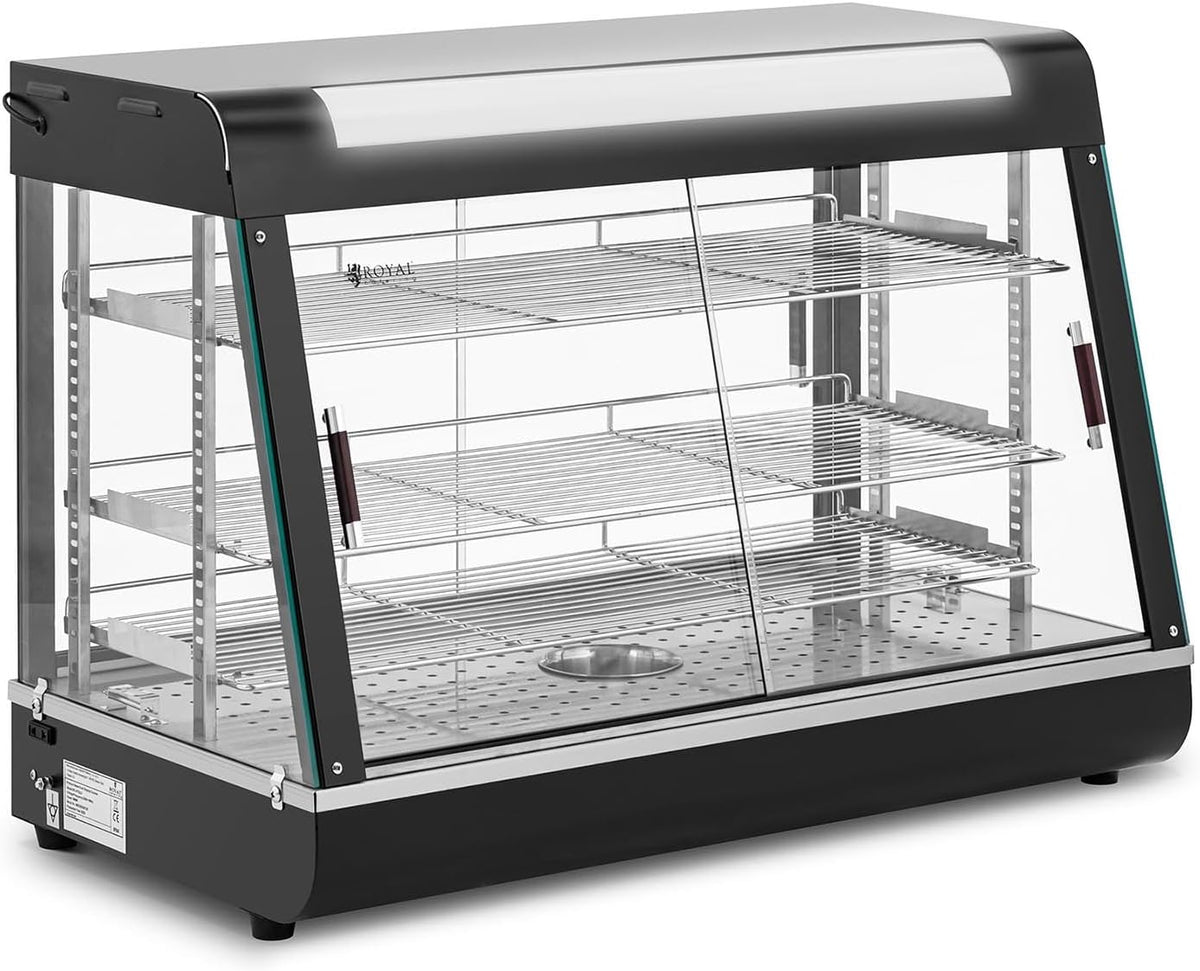 Royal Catering, Vassoi scaldavivande, 1600 W, 82 x 29,5 cm, 150 L, Nero