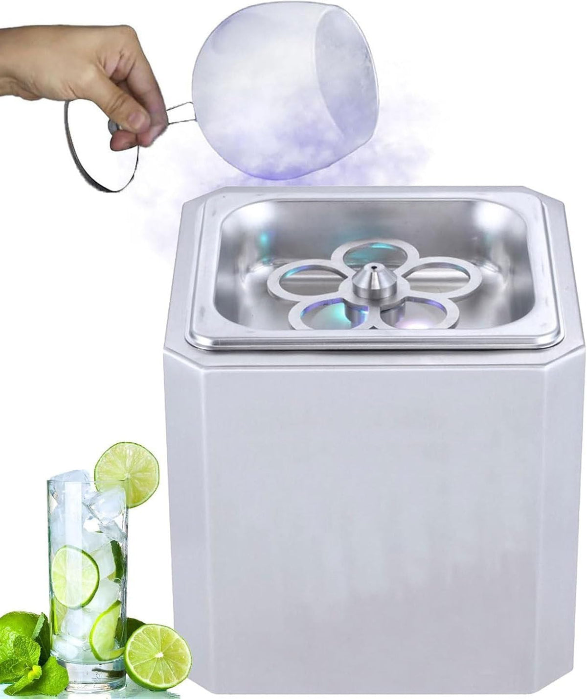 DPLXQPP, Congelatore, Argento, acciaio inox, illuminazione LED
