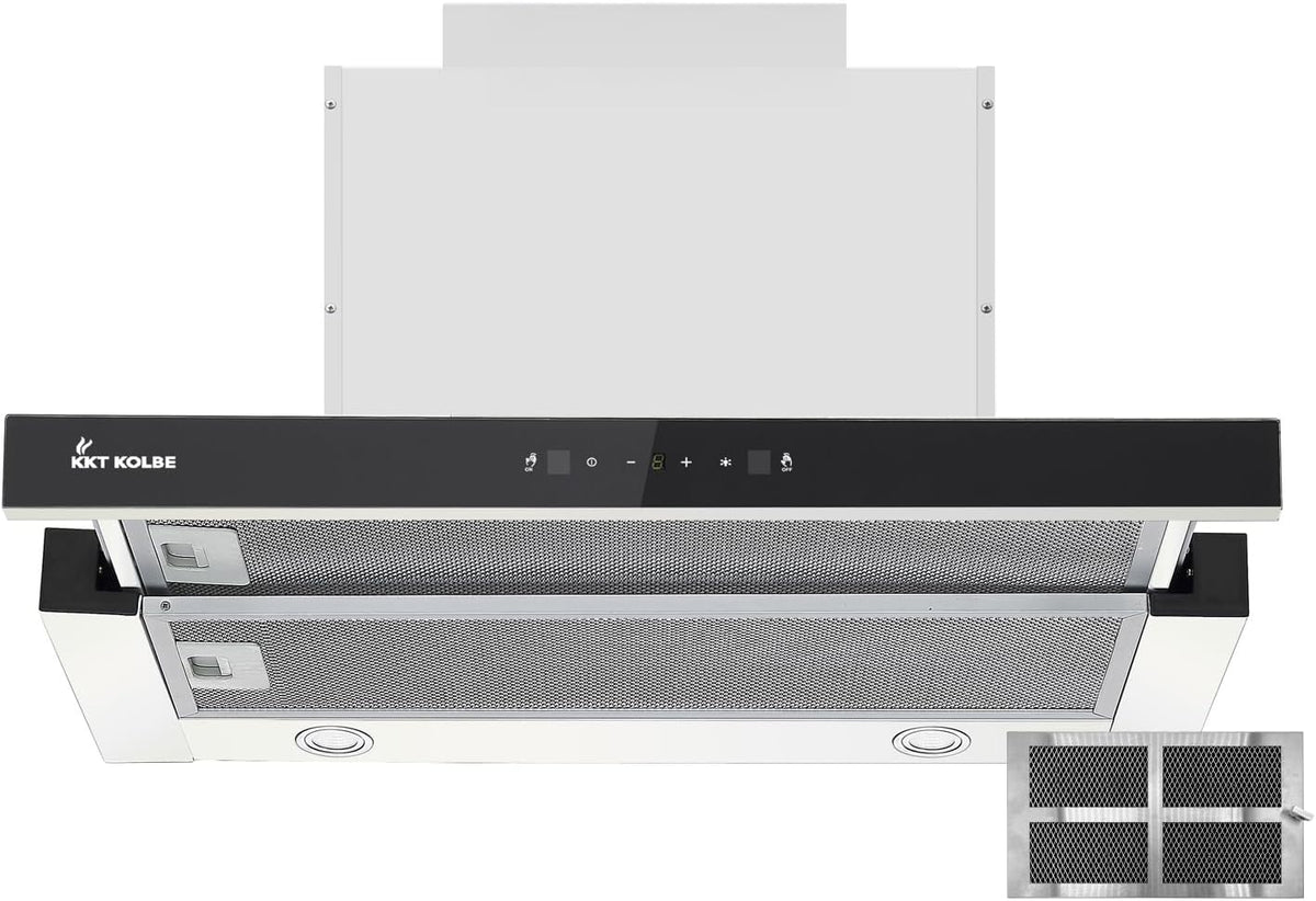 KKT KOLBE, Cappa aspirante, TEL500, 60 cm, 70 cm, Nero/Argento, illuminazione LED