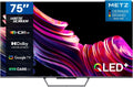 Metz, Smart TV, MQE7600Z, 9x34,3 cm, 75 pollici, 189 cm, Grigio, illuminazione LED, USB, Bluetooth, timer