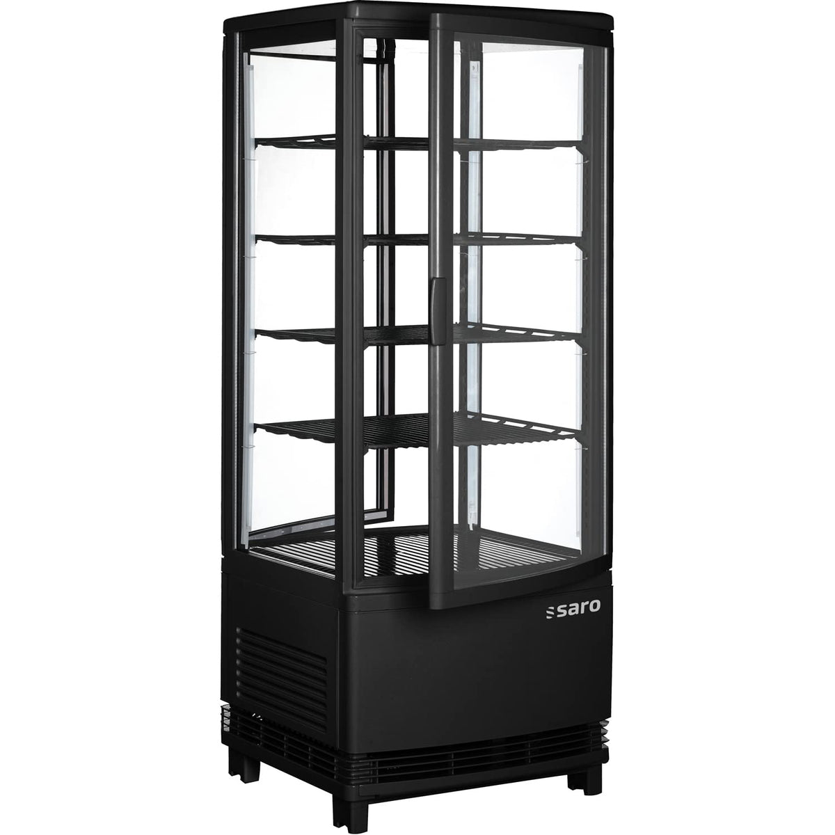 Saro, Vetrine frigorifere, 429 x 425 x 1080 mm, 98 l, 12°C, Nero, acciaio inox, illuminazione LED