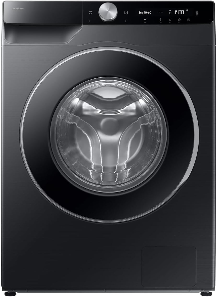 Samsung, Lavatrice, WW10FG6U94LBU3, 10 kg, 60 x 85 x 56 cm, 72 dB, Nero, illuminazione LED, Wi-Fi, autopulizia, motore inverter