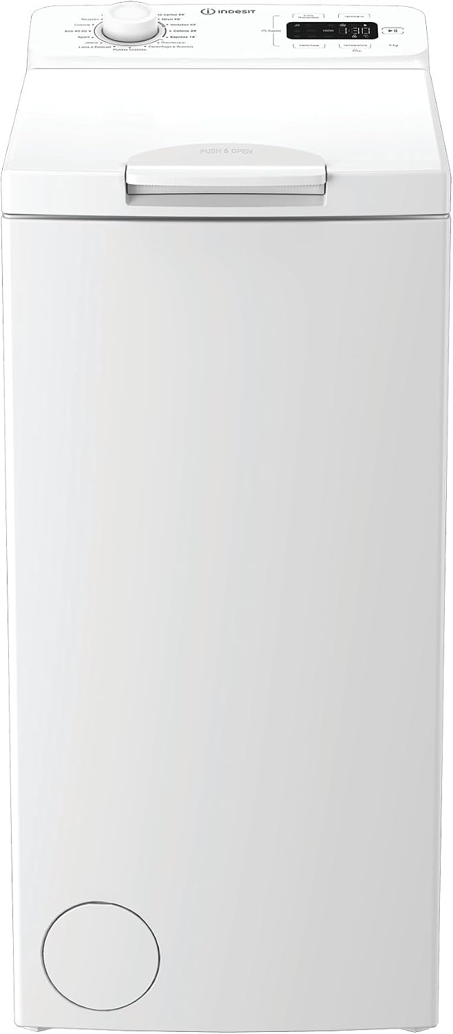 Indesit, Lavatrice, 55 W, 5 kg, 40 cm, Bianco, illuminazione LED