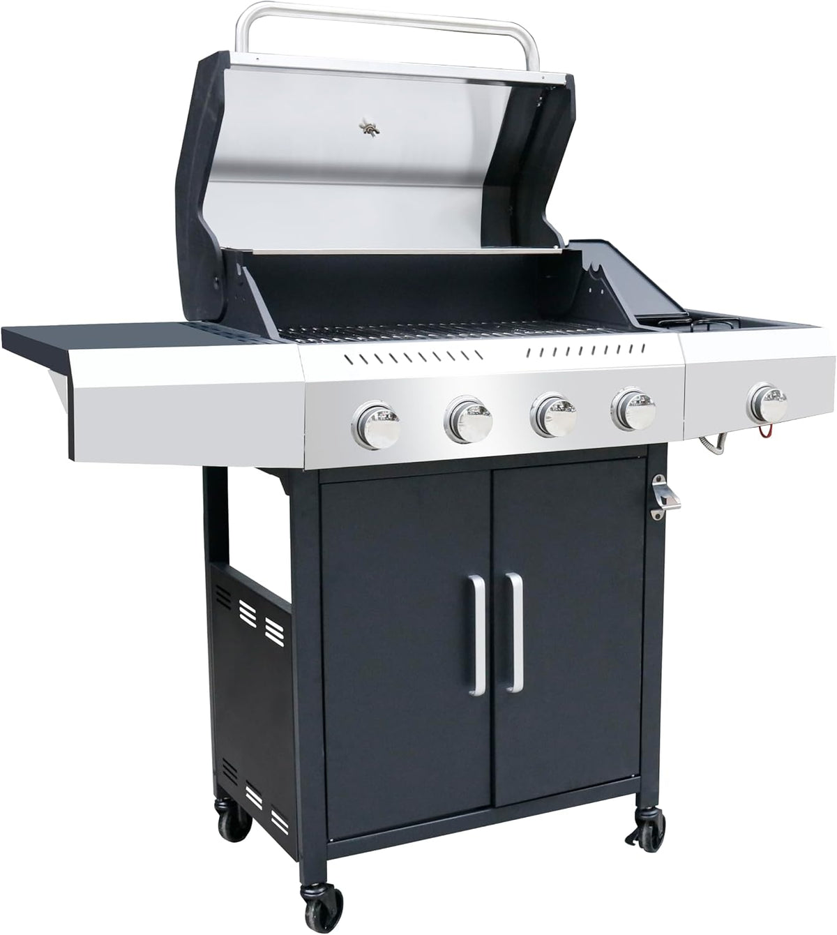Bricozone, Griglie a propano, 16 kW, 35x42 cm, 250°C, Argento, acciaio inox