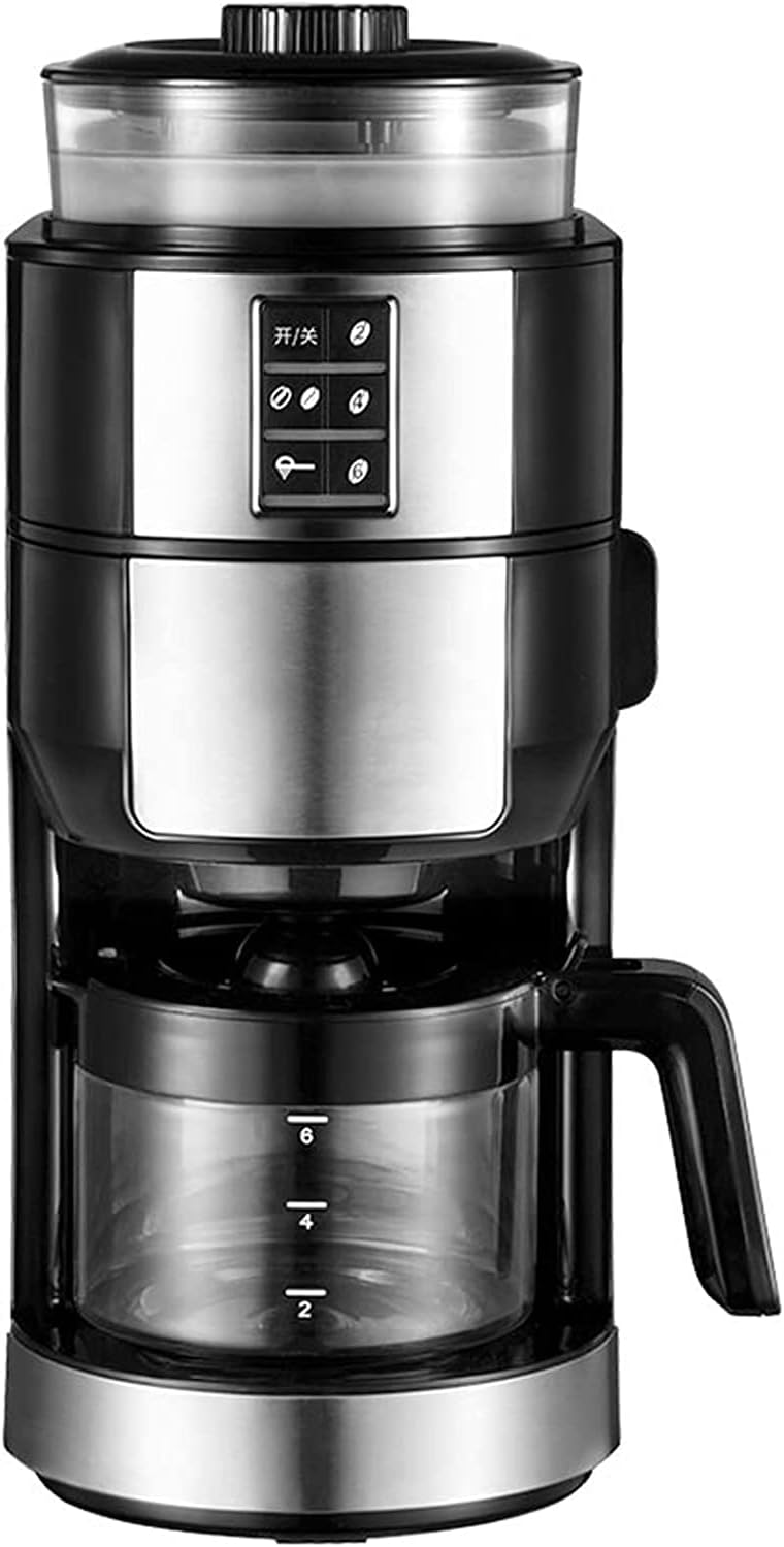 ORZSSJ, Macchina da caffè, 90 g, 220 V, 750 W, Nero/Argento