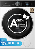 Midea, Lavatrice, A-30, 10 kg, Bianco, motore inverter