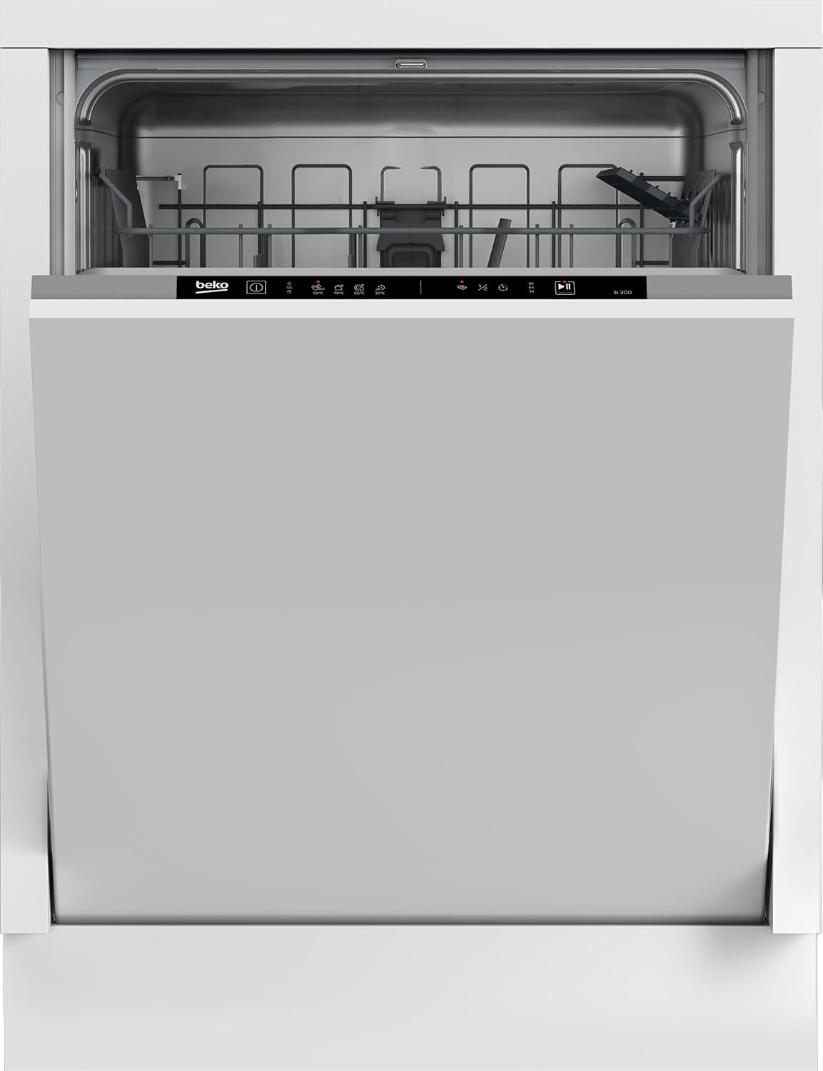 Beko, Lavastoviglie, DIN34330, 60 cm, 49 dB, 12,9 L, Argento, acciaio inox, illuminazione LED