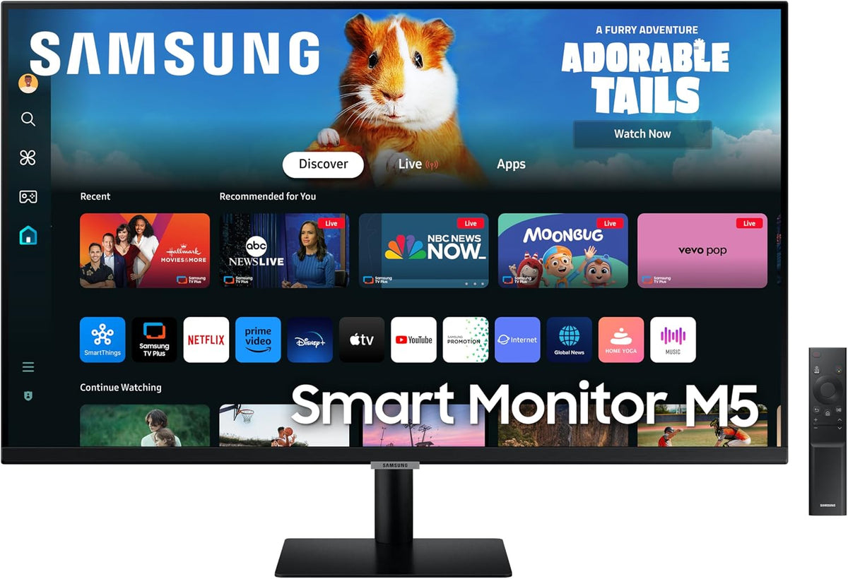 Samsung, Monitor, S32DM502, 71,61 x 51,70 x 19,35 cm, Nero, USB, Bluetooth, Wi-Fi, telecomando, funzionamento senza fili