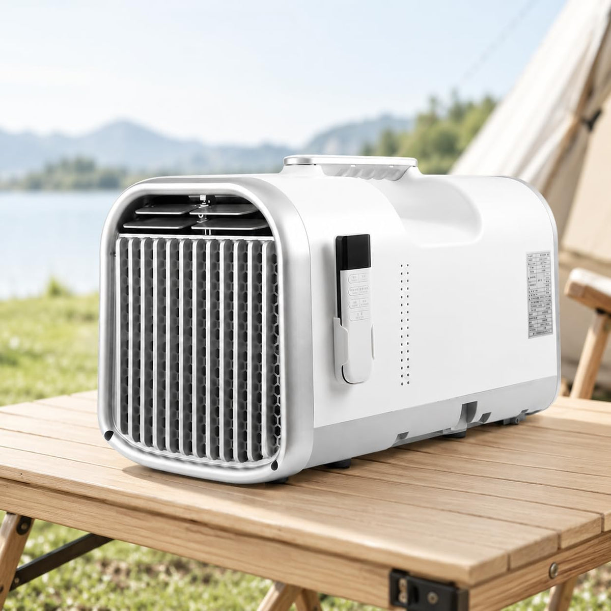 Aredwhiterui, Condizionatore portatile, 500 × 275 × 305 mm, 5100 BTU, 1500 W, Bianco, telecomando, timer