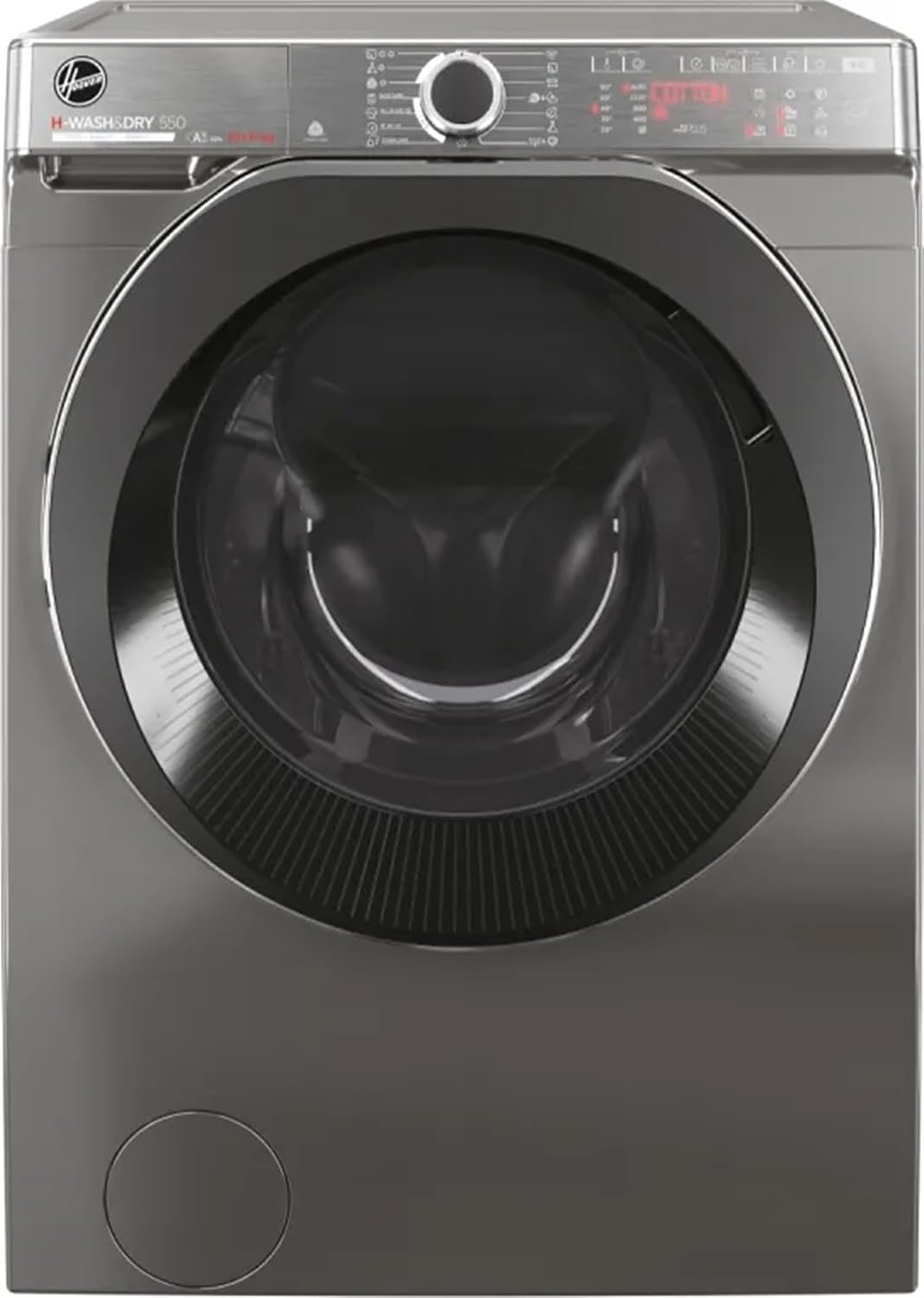 Hoover, Lavasciuga, H5DPB6106MBCR8-S, 6 Kg, 1600 Giri/min, 51 L, Antracite, Wi-Fi, motore inverter